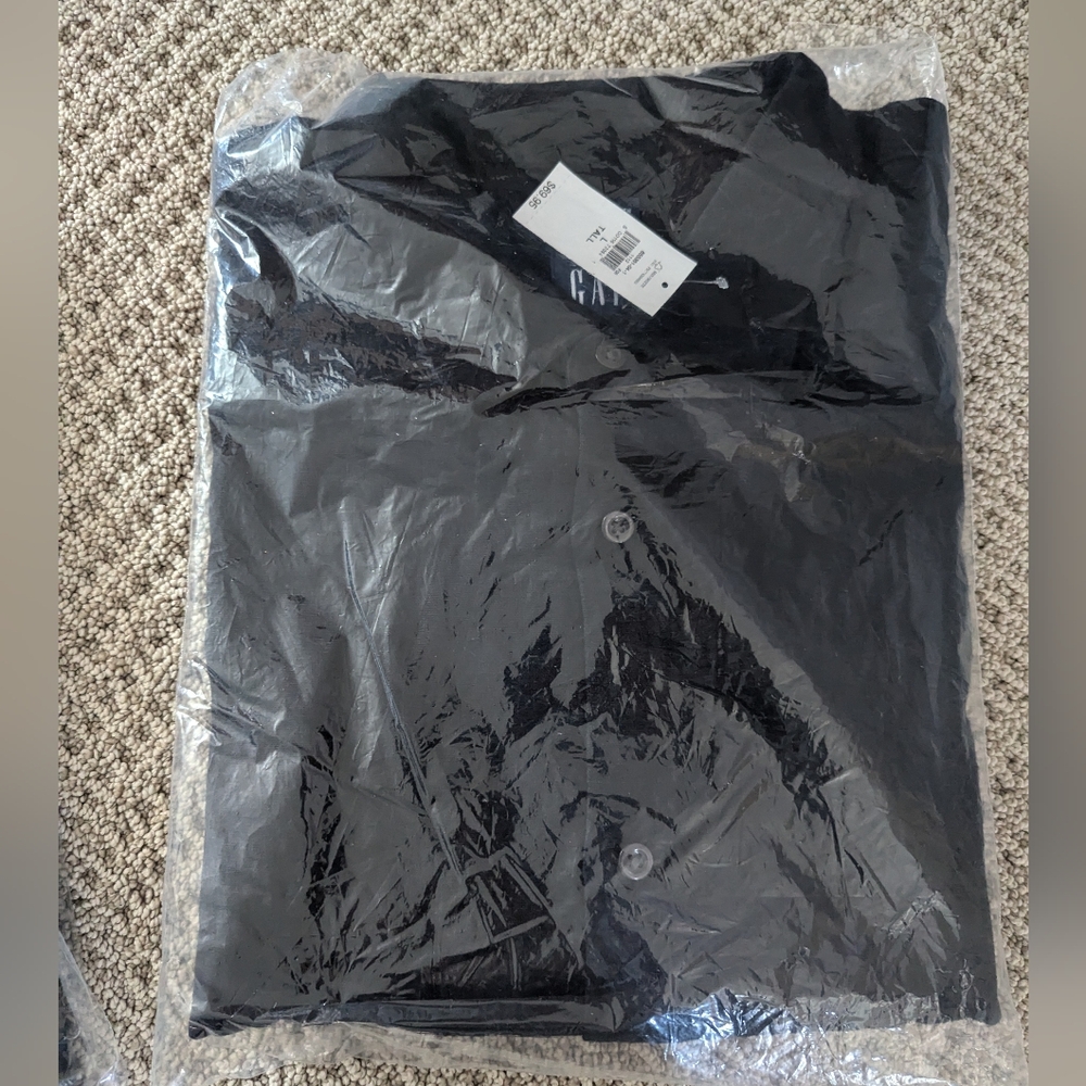 NWT Gap Linen Shirt, Black, Large Tall